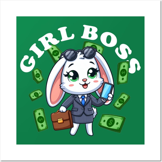 Girl Boss Bunny Wall Art by PopCultureShirts